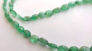 26 inches Fine Emerald Oval Necklace