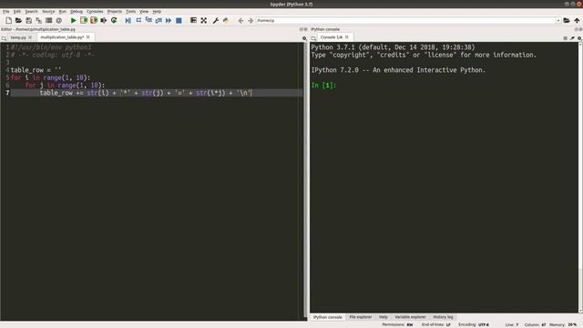 Multiplication table - Python project for beginners (10)