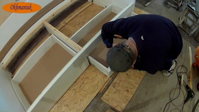 Кровать с шухлядами . Покраска, сборка, обзор(размеры). смотреть онлайн