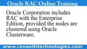 Oracle RAC Online Tutorial, Oracle RAC Online Training From India, Oracle RAC Training for Beginner