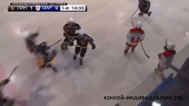 Михаил Смуров забивает в ворота команды "Марьино" 2010г.р. хоккей-индивидуально.рф смотреть онлайн