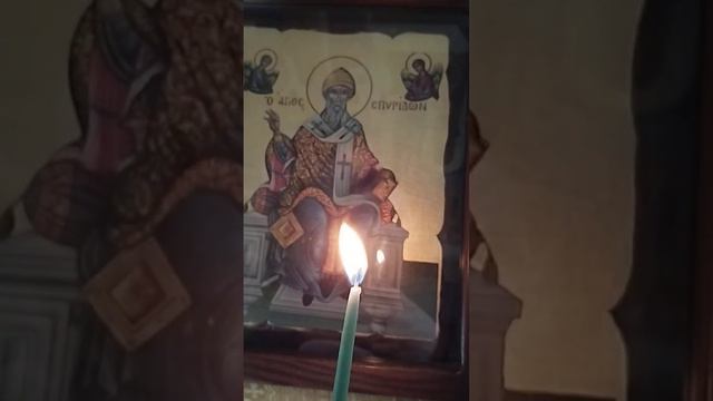 Молимся пред Иконой святого Спиридона Тримифунтского. #православнаямолитва #спиридонтримифунтский