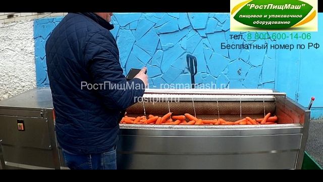 Обзор мойки моркови мягкими щетками на GB смотреть онлайн