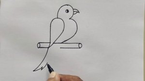 Flying parrot Drawing 123 number | Easy parrot drawing step by step | Number drawing