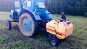 Т-40 и мини прессподборщик