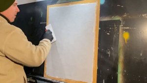 СМОТРЕТЬ ВСЕМ! Интересный графический рисунок на поверхности бетона!