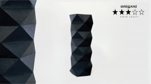 Оригами  Бумажная ваза из листа бумаги. Подробный видео урок.★★★☆☆