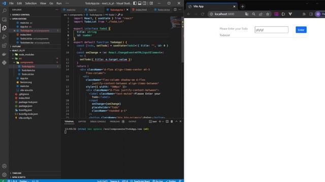 TypeScript Tutorial : Building A Todo List App in TypeScript and React | React Project For Beginner смотреть онлайн