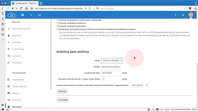 Nextcloud 15...18 - Configurar el antivirus para analizar ficheros смотреть онлайн