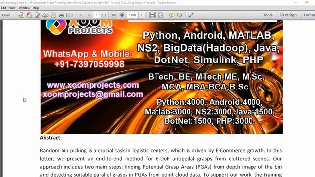 Deep Learning Based 6 DoF Antipodal Grasp Planning From Point Cloud in Random Bin Picking Task Usin смотреть онлайн