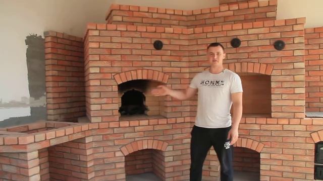 Комплекс барбекю из кирпича ручной формовки донские зори.