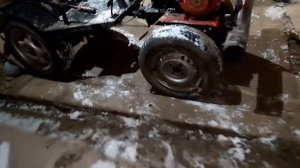Установка колес от жигулей R13 на мотоблок ..