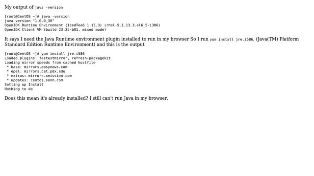 CentOS - Java in Browser смотреть онлайн