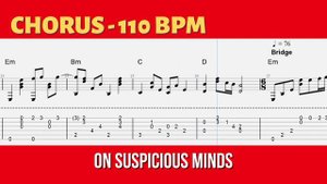 Suspicious Minds Fingerstyle Guitar Tab - Elvis Presley