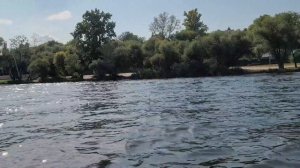 На моторной лодке по Воронежскому водохранилищу.