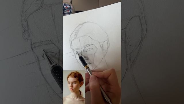 Как рисовать портрет в 3/4? Как строить, находить нужные пропорции и ухватить схожесть #портрет смотреть онлайн