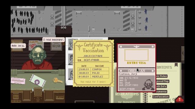 Papers, Please - Playthrough With No Commentary - Final Chapter "To Obristan" смотреть онлайн
