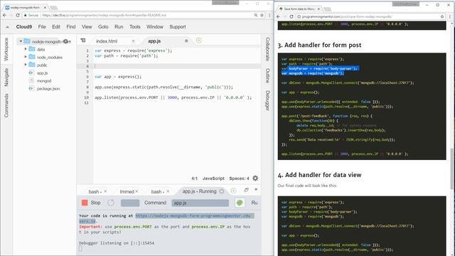 How to save form data to MongoDB with Node.js [UPDATED] смотреть онлайн