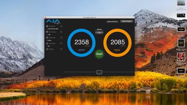 Samsung 970 Pro 1TB SSD AJA SPEED System Test
