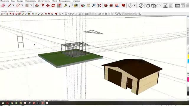 Каркас гаража из сэндвич-панелей