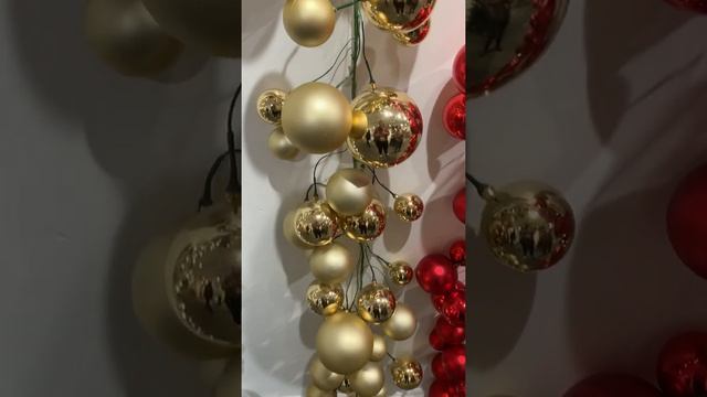 Raz 4' Gold Christmas Ball Garland G8382770