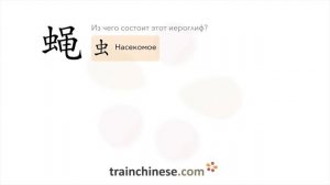 Как пишется 蝇 (yíng) – муха — порядок черт, ключ, примеры и произношение