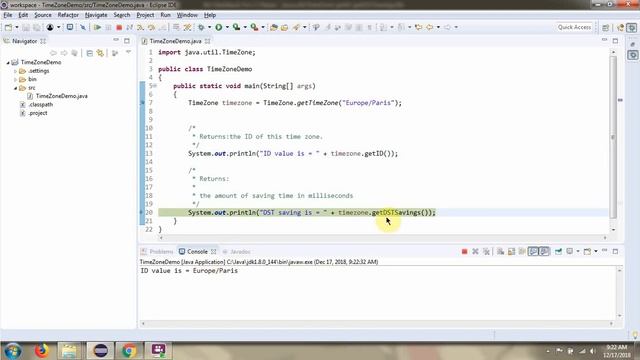 How to use getID() and getDSTSavings() methods of java.util.TimeZone class?