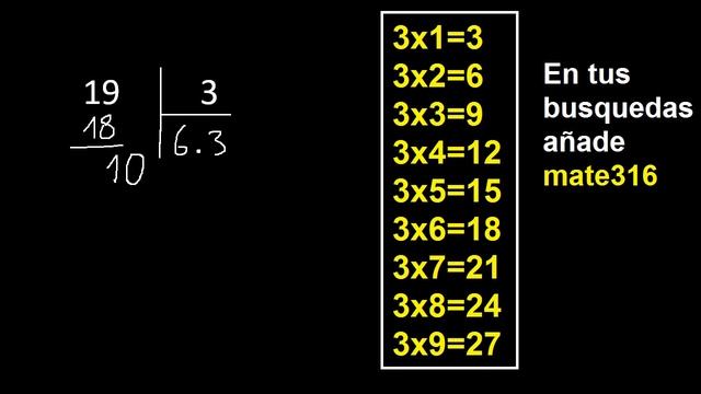dividir 19 entre 3 , como dividir смотреть онлайн