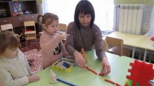 Занятие в детском саду с палочками Кюизенера