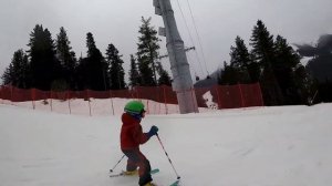 Архыз в апреле! Катания под дождём, продолжаем обучать детей))