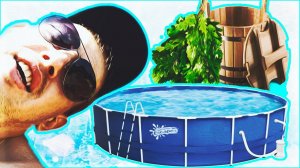 ? Инвалид-колясочник после бани ныряет в бассейн / 2016 год