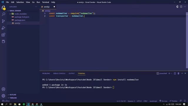Send Gmail using Node.js смотреть онлайн
