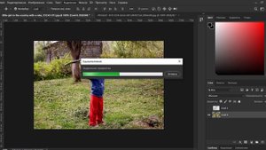 Как сзади человека поставить предмет в фотошопе