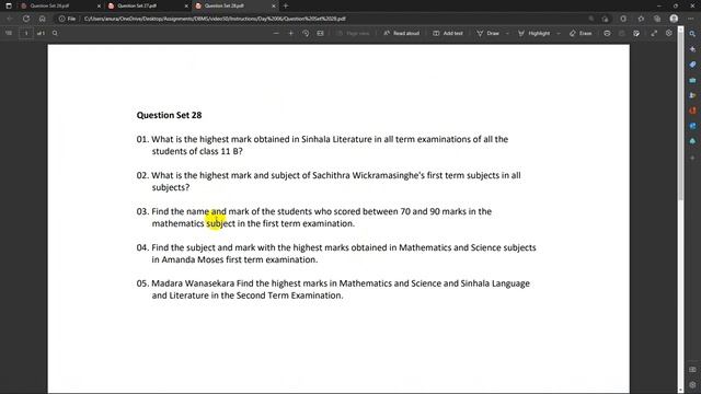 Explain how to use MAX SQL Functions and INNER JOIN use the data in the Database Tables.