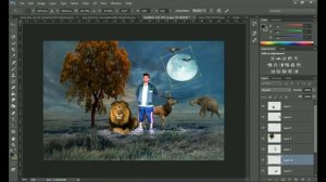 Animals plants & forest king  manipulation photoshop cc tutoroia 2017