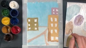 Зима в городе ❄️ ☃️ РИСУЕМ ГОРОДСКОЙ ЗИМНИЙ ПЕЙЗАЖ