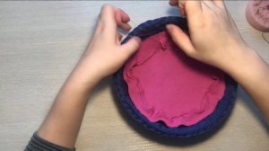 Как сшить подкладку в круглую сумку Macaroon lining tutorial