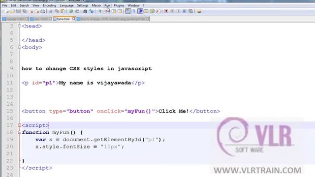 How to Change CSS Styles in JavaScript--English 58-vlr training