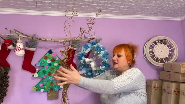 ЧТО СДЕЛАТЬ ИЗ ИВЫ❓Плетеное дерево из обычной ИВЫ.Венок из веток. Новогодний декор. Венок из ивы смотреть онлайн