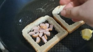 Горячий Вкусный Завтрак на Сковороде за 5 минут с яйцом и хлебом / горячие бутерброды рецепт