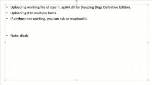 Sleeping Dogs Definitive Edition steam_api64.dll 100% fix with file