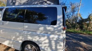 Free Spirit Campervan Nissan Elgrand Petrol Automatic with air conditioning 4 berth.
