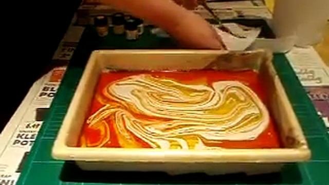 Марморирование бумаги - Paper Marbling