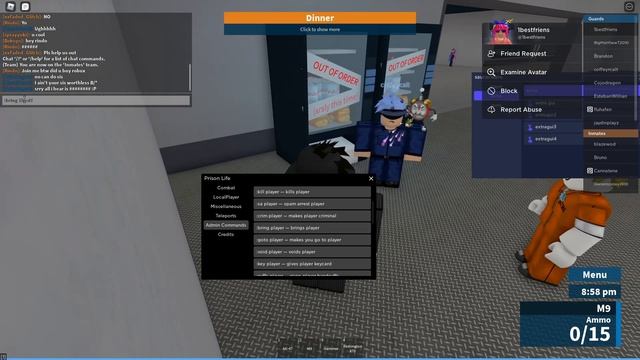 Prison Life OP Admin Commands Script смотреть онлайн