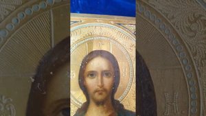 Старинная Икона Иисуса Христа "Господь Вседержитель"