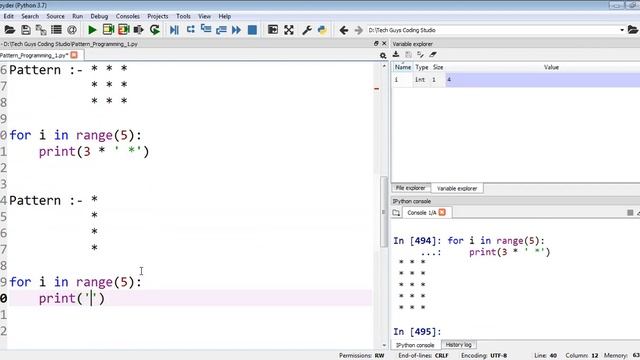 #47 Python Tutorial for Beginners | Pattern Programming in Python | Part - I смотреть онлайн