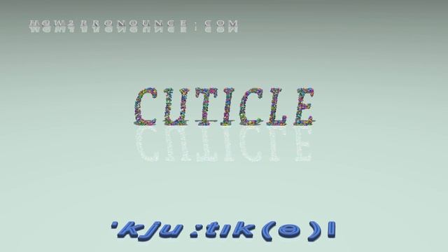 cuticle - pronunciation + Examples in sentences and phrases смотреть онлайн