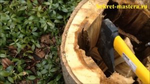 Клумба для цветов на даче из чурбана своими руками