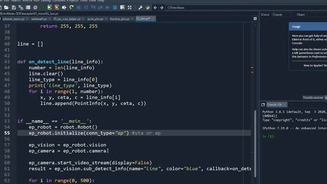 robomaster sdk python辨識線的練習