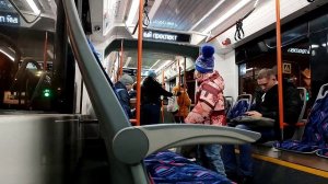 Поездка на новом трамвае «Богатырь-М» (71-923М) "7818" (СПБ ГУП «Горэлектротранс»), по ?А?.